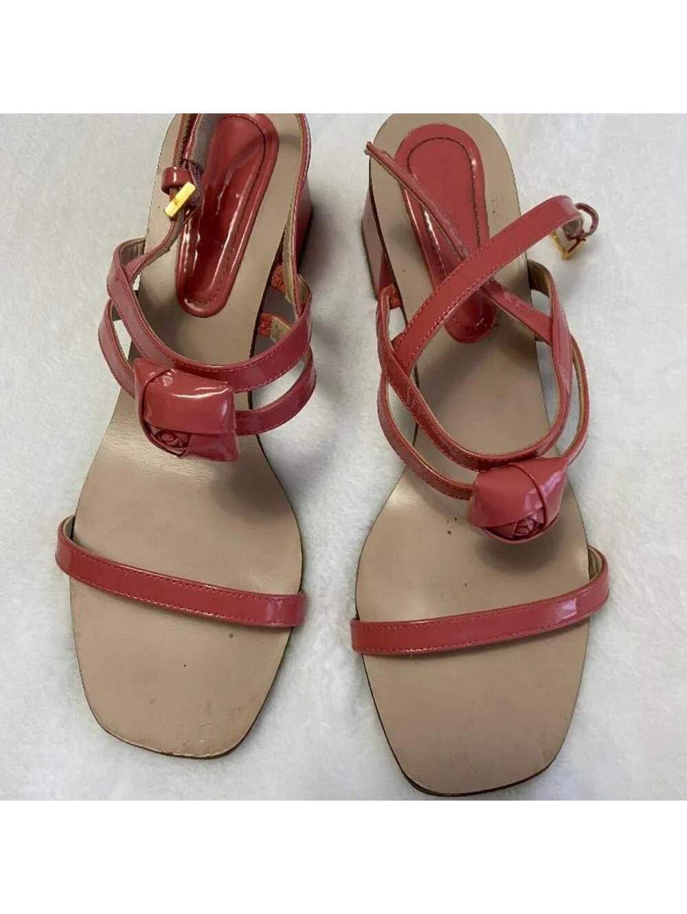 Stuart Weitzman Coral Block Heel Sandals Rose-Detail
